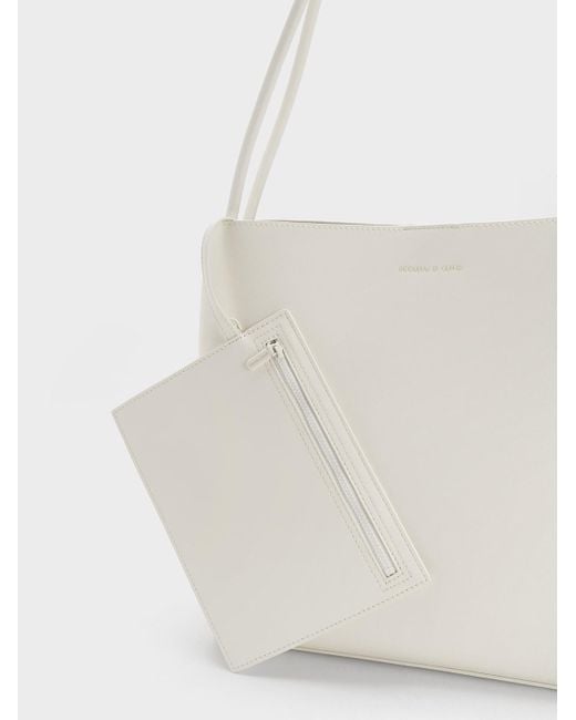Charles & Keith Leia Tote Bag in White | Lyst