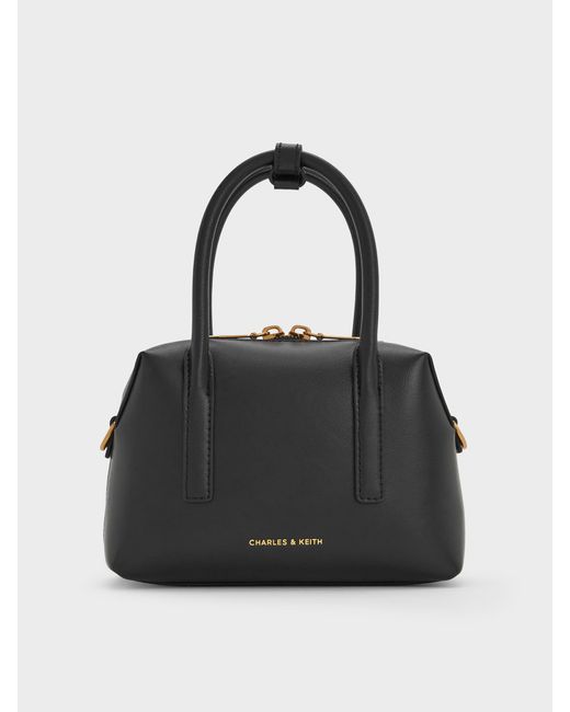 Charles & Keith Black Deyna Bowling Bag