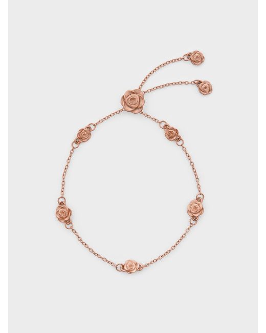 Charles & Keith White Rosalind Flower-motif Bracelet