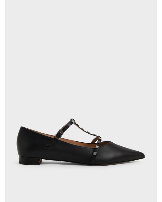 charles and keith black flats