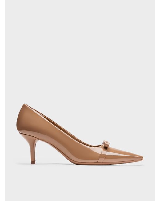 Charles & Keith Multicolor Dorian Patent Bow Pointed Stiletto Pumps