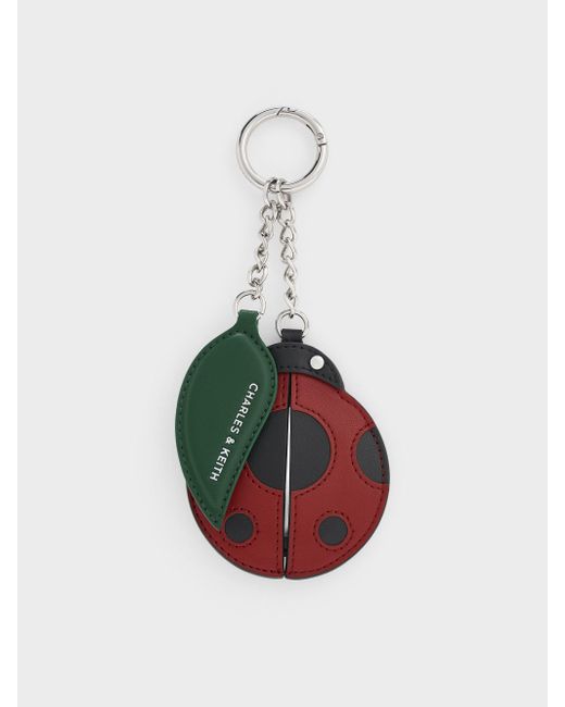 Charles & Keith White Ladybug Charm