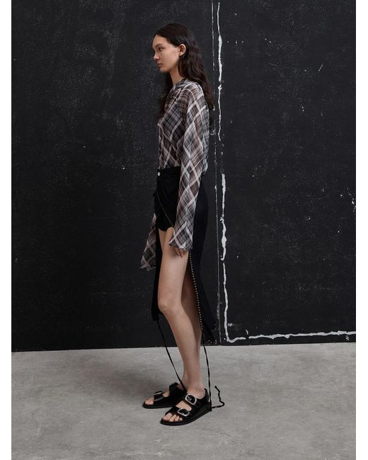 Charles & Keith Black Buckled Double-Strap Slingback Sandals