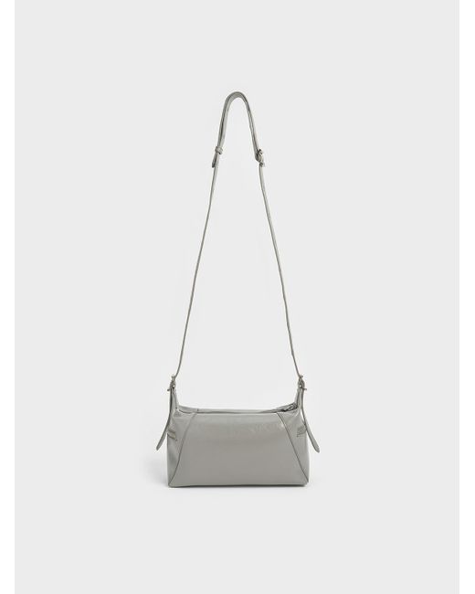 Charles & Keith White Xylia Shoulder Bag