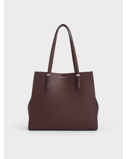 Charles & Keith Purple Sansa Tote Bag