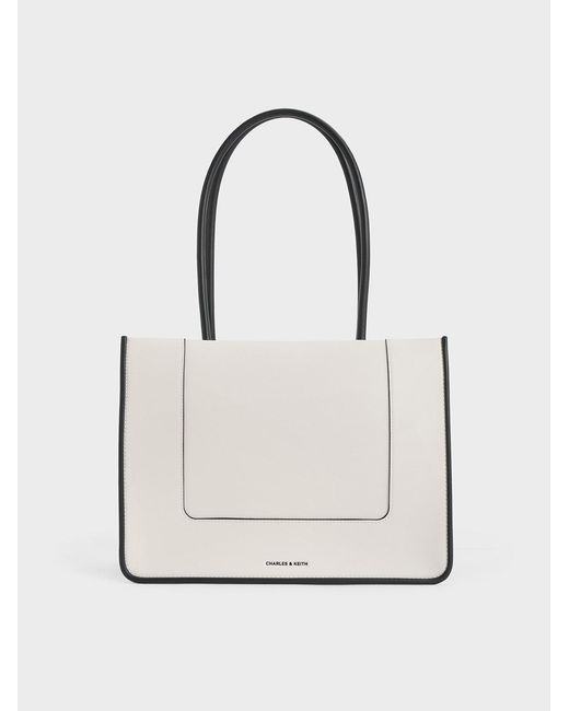 Charles & Keith White Daylla Tote Bag