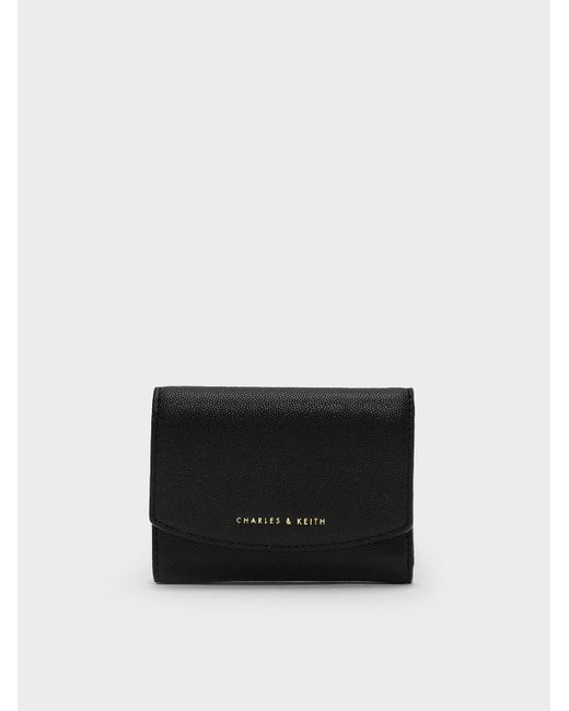 Charles & Keith Black Front Flap Wallet