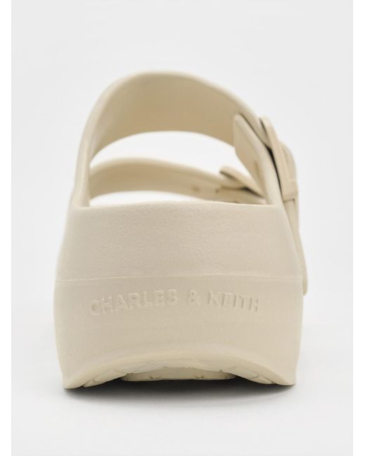 Charles & Keith Natural Bunsy Double-strap Sports Sandals