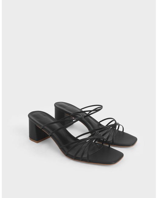 black square toe sandals flat