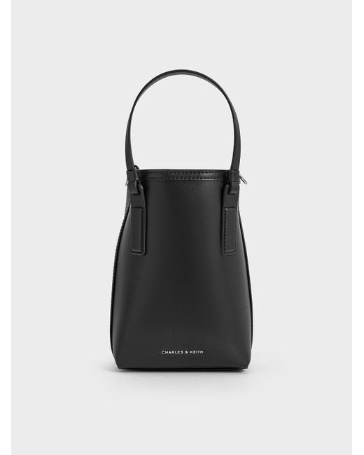 Charles & Keith Black Noelle Elongated Tote