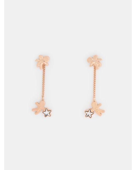 Charles & Keith White Athalia Gingerbread-Fairy Drop Earrings