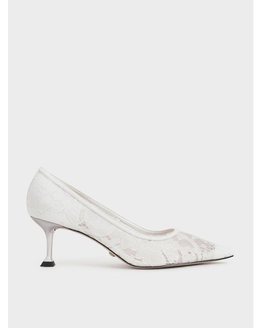 charles and keith lace heels