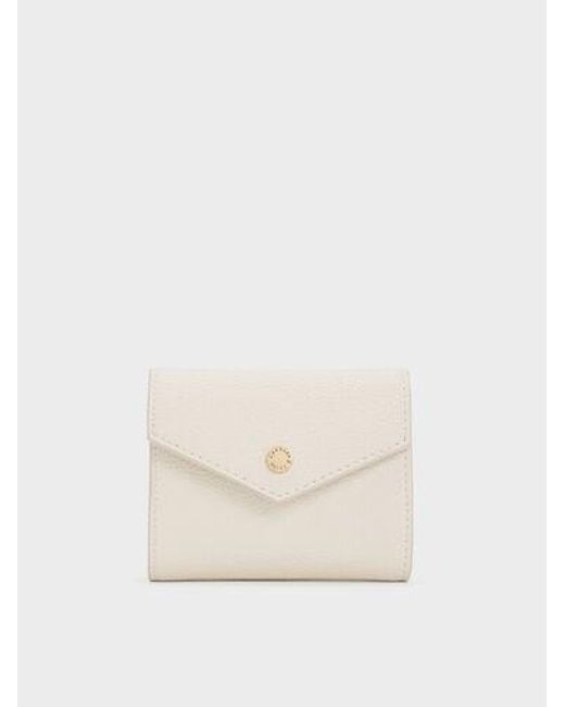 Charles & Keith Natural Marlowe Short Envelope Wallet