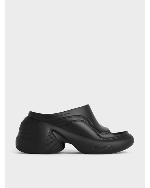 Charles & Keith White Eva Sculptural Platform Sandals