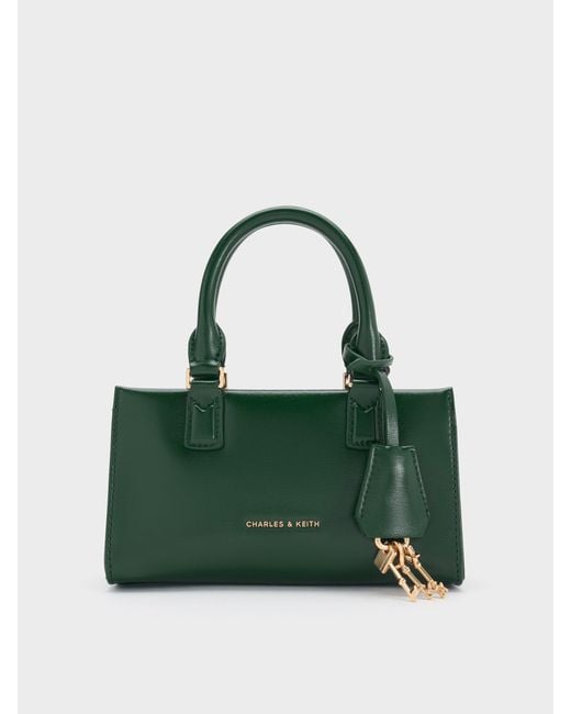 Charles & Keith Green Mini Kerry Top Handle Bag