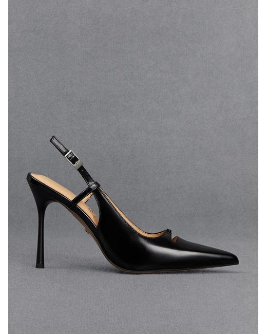 Charles & Keith Multicolor Leather Pointed-toe Slingback Pumps