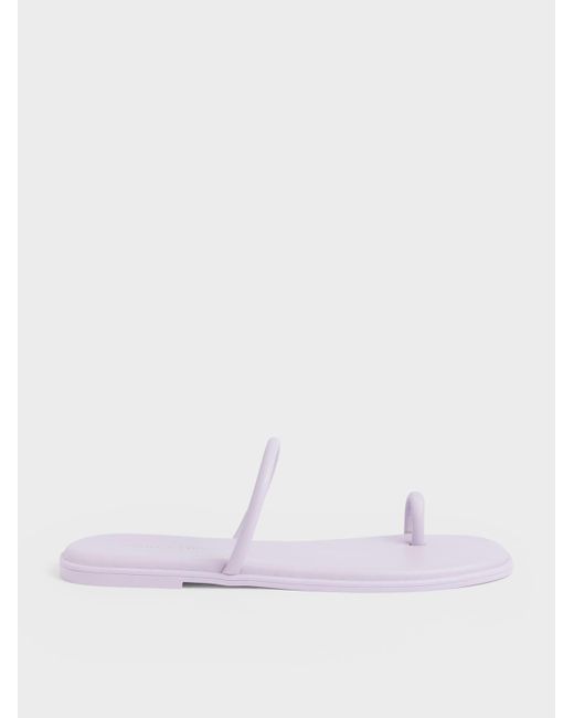 Charles & Keith Tubular Toe-ring Sandals in Lilac (Purple) | Lyst UK