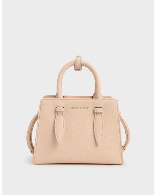 Structured top handle bag charles and keith sale