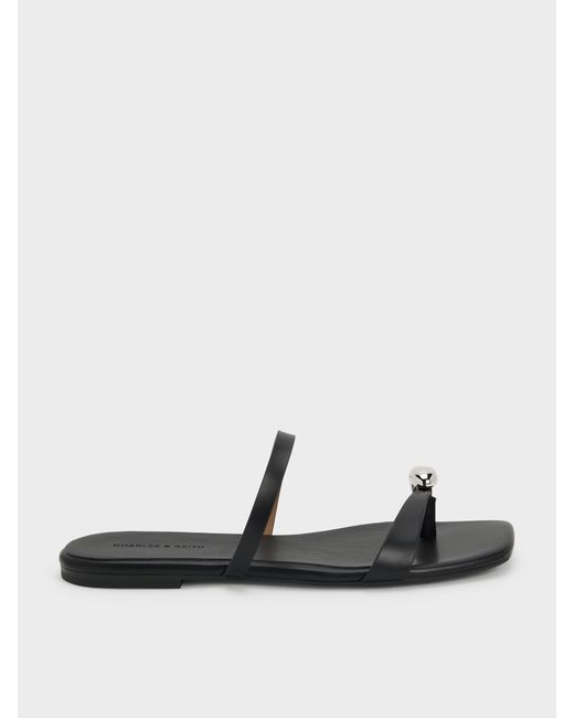 Charles & Keith White Raina Toe-Ring Sandals