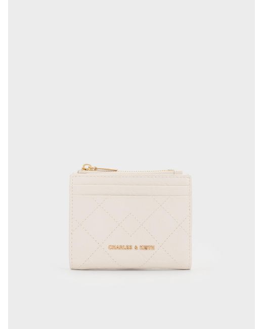 Charles & Keith Natural Duo Quilted Small Wallet