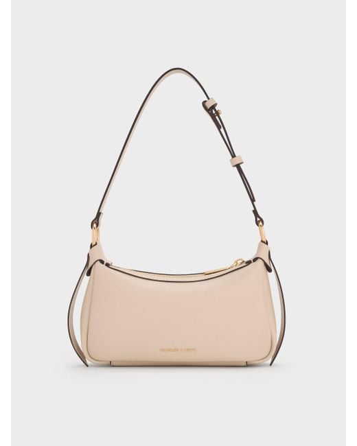 Charles & Keith Natural Mini Calla Shoulder Bag
