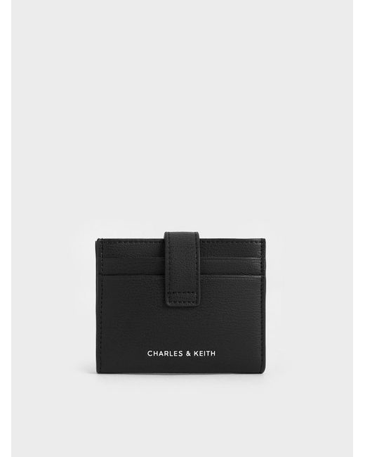 Charles & Keith Black Snap Button Card Holder