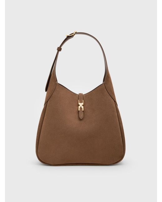 Charles & Keith Brown Adalyn Hobo Bag