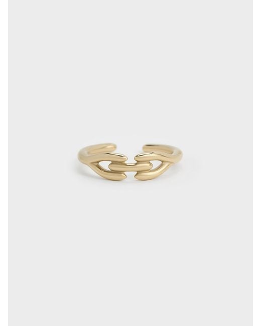 Charles & Keith White Kris Sculptural Ring