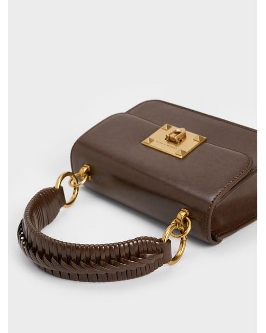 Chain detail best sale turn lock bag