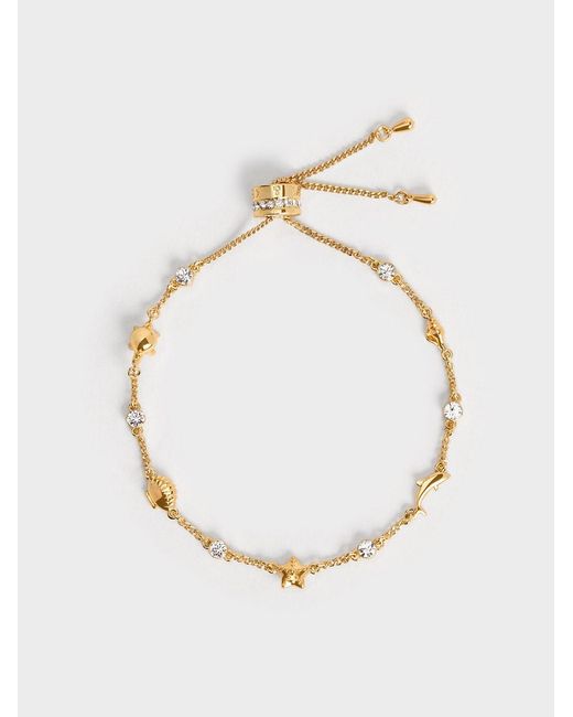 Charles & Keith White Oceana Crystal Bracelet