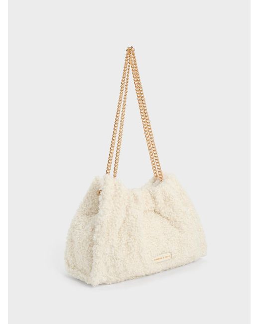 Charles and keith shop furry bag