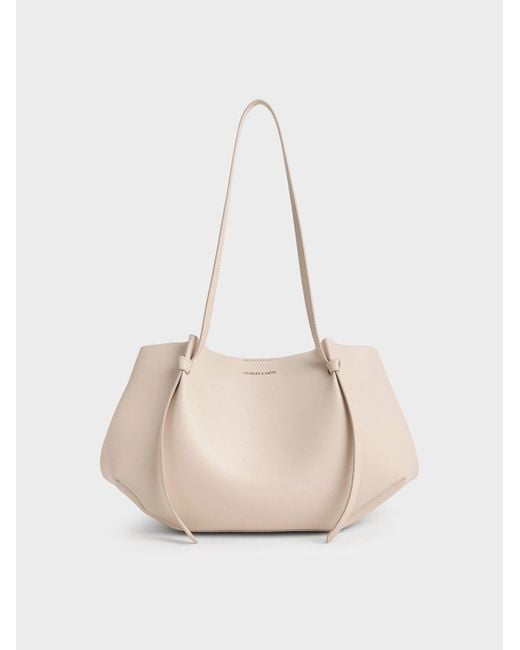 Charles & Keith Natural Calla Tote Bag