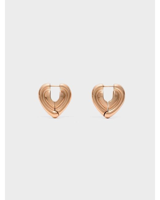 Charles & Keith White Annalise Huggie Earrings