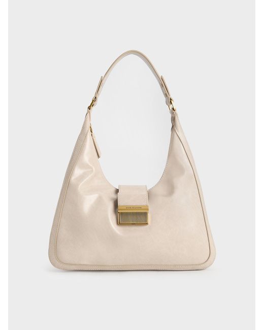 Charles & Keith Natural Charlot Hobo Bag