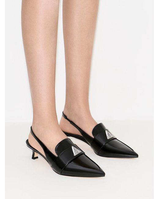 Studded pointed slingbacks charles hotsell keith