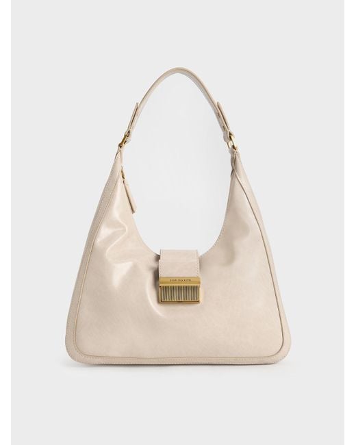 Charles & Keith Natural Charlot Hobo Bag