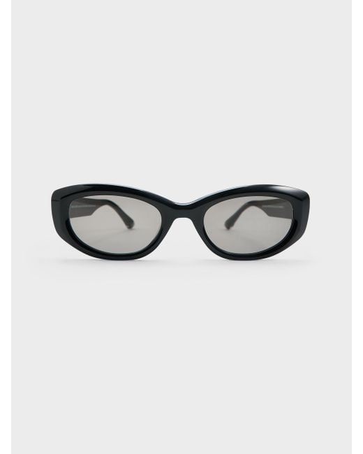 Charles & Keith Black Birdie Recycled Acetate Sunglasses