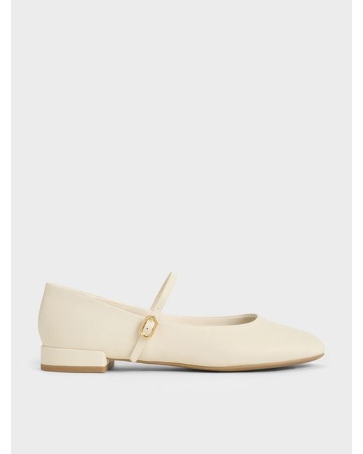 Charles & Keith Natural Gertrude Mary Janes