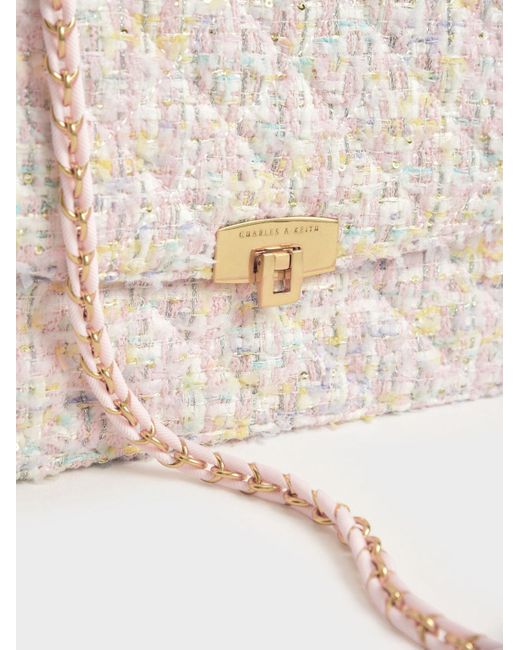 Multicoloured Cressida Tweed Chain Strap Bag - CHARLES & KEITH US