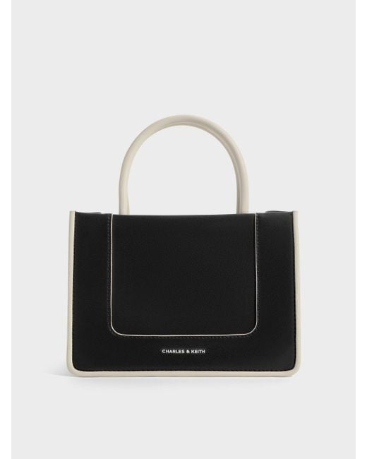 Charles & Keith White Mini Daylla Tote Bag