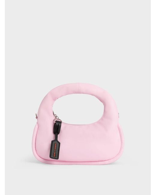 Charles & Keith Yama Crescent Hobo Bag in Pink Lyst