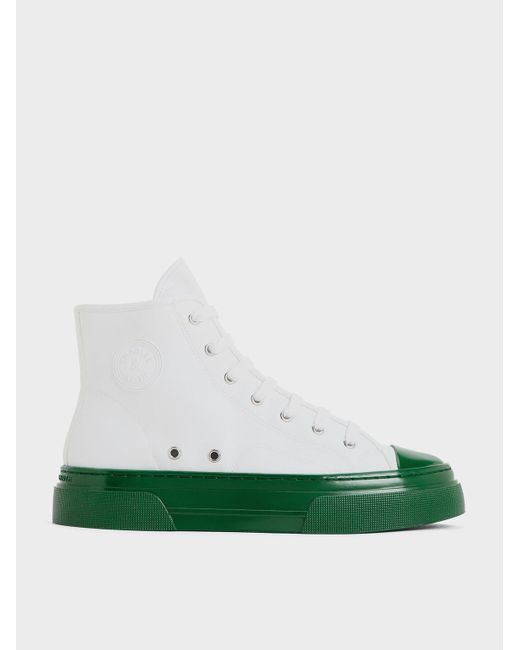 Charles & Keith Green Kay Two-tone High-top Sneakers