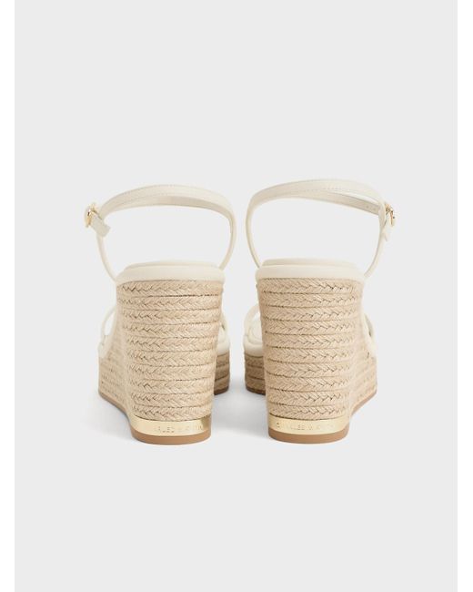 Charles & Keith Natural Espadrille Wedges