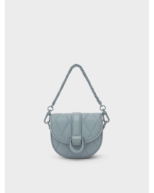 mini gabine quilted saddle bag