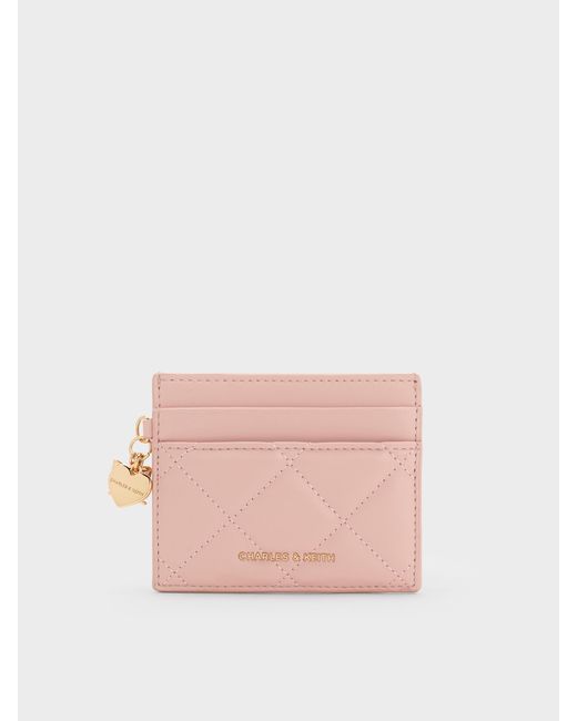 Charles & Keith Pink Arietty Gesteppter Kartenhalter
