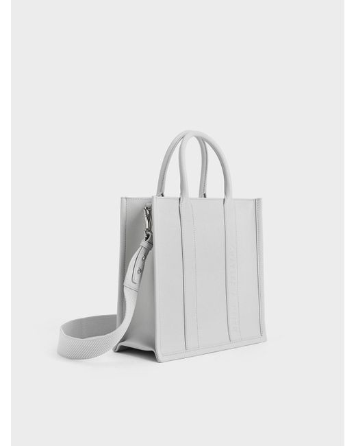 Charles & Keith White Clover Tote Bag