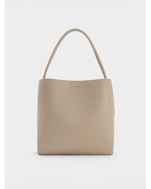 Charles & Keith Natural Leia Tote Bag
