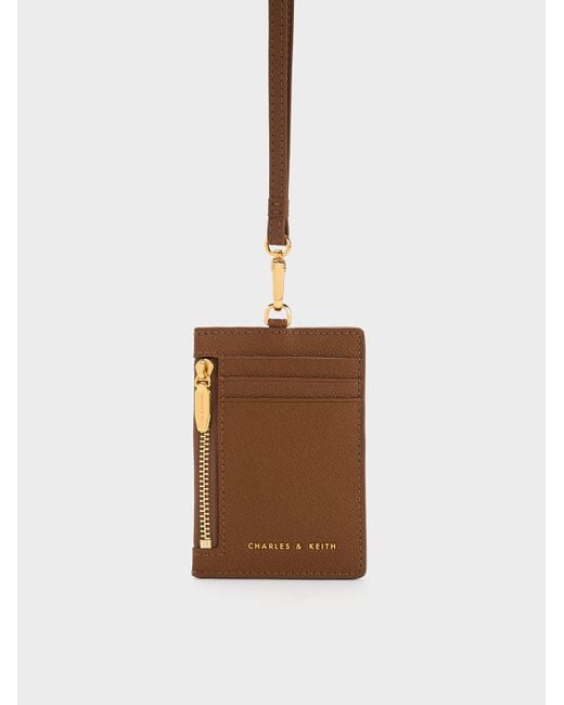 Charles & Keith White Twilia Side-zip Card Holder