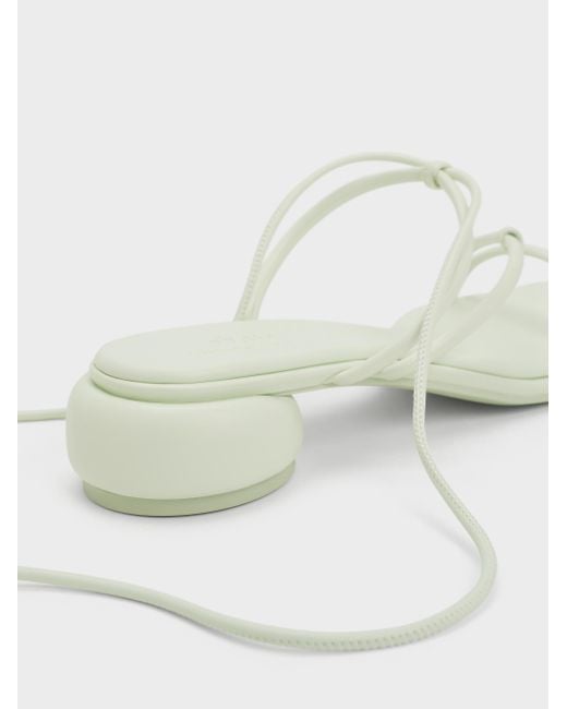 Charles & Keith Multicolor Strappy Tie-around Sandals & Fruit Charms Set