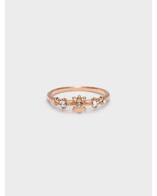 Charles & Keith White Everest Crystal Star Ring